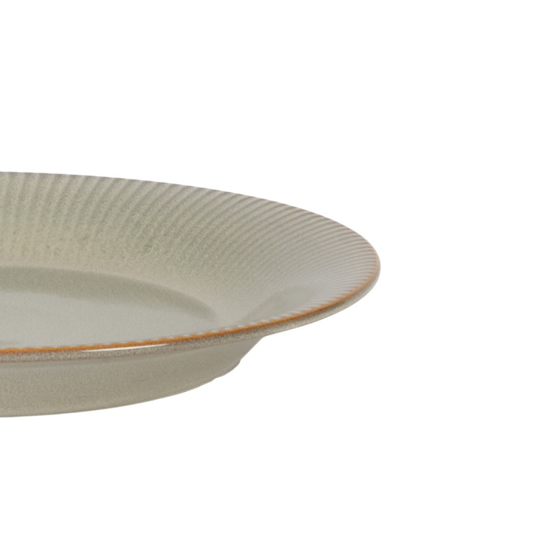 Assiette coupe plate rond gris bleu porcelaine Ø 23,5 cm Serena Pro.mundi