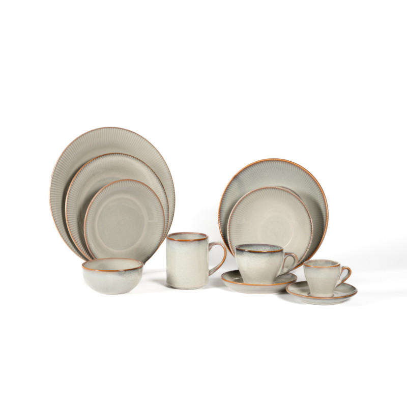 Bol rond gris bleu porcelaine Ø 11,3 cm Serena Pro.mundi