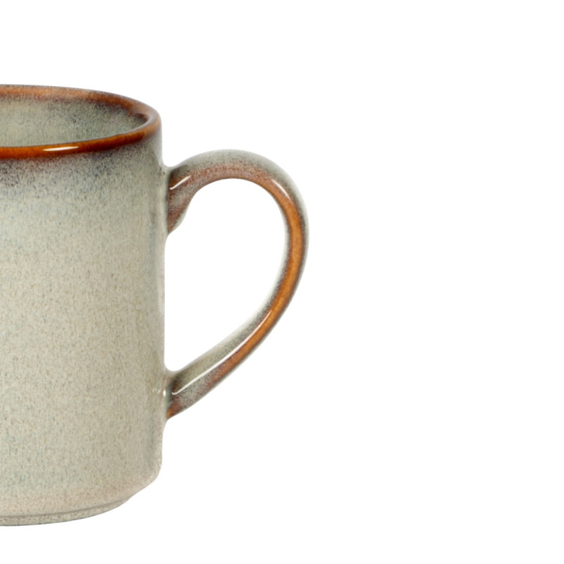 Mug rond gris bleu porcelaine 34 cl Ø 11 cm Serena Pro.mundi