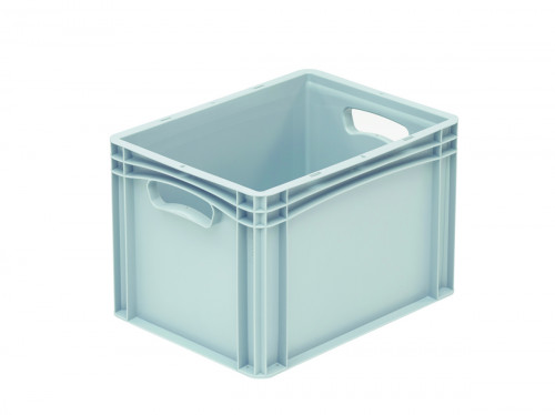 Bac plein Sans couvercle gris plastique 40x30x27 cm 25,6 L fond plein parois pleines