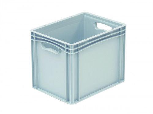 Bac plein Sans couvercle gris plastique 40x30x32 cm 30 L fond plein parois pleines