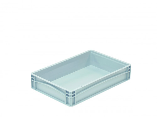 Bac plein Sans couvercle gris plastique 60x40x12 cm 23,9 L fond plein parois pleines