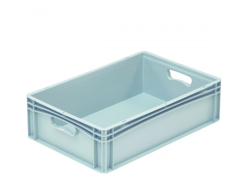 Bac plein Sans couvercle gris plastique 60x40x17 cm 35,6 L fond plein parois pleines