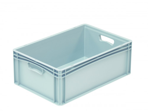 Bac plein Sans couvercle gris plastique 60x40x22 cm 44,2 L fond plein parois pleines