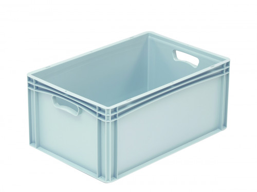 Bac plein Sans couvercle gris plastique 60x40x27 cm 54,4 L fond plein parois pleines