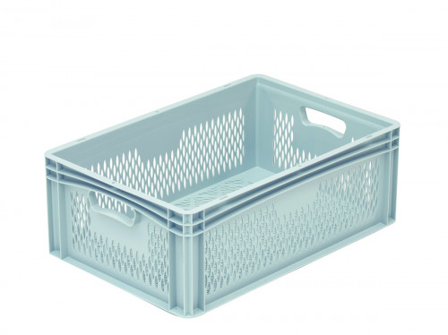 Bac ajouré Sans couvercle gris plastique 60x40x22 cm 41,7 L fond ajouré parois ajourées