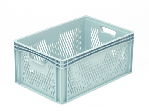 Bac ajouré Sans couvercle gris plastique 60x40x27 cm 51,9 L fond ajouré parois ajourées