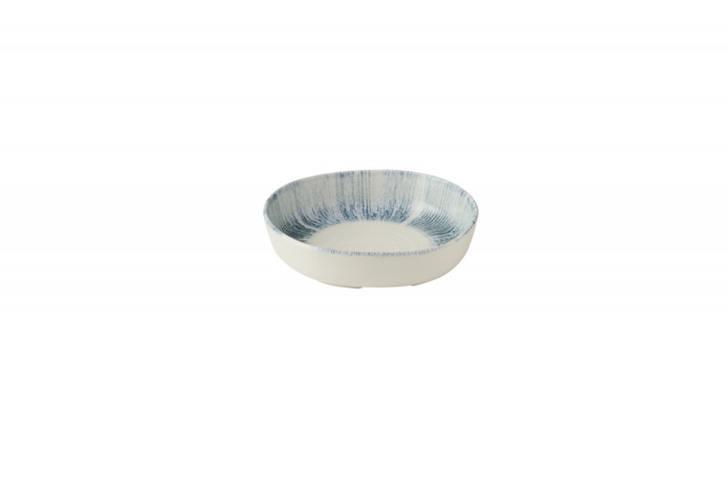 Assiette creuse organique Blue porcelaine vitrifiée Ø 20 cm Lyra Churchill