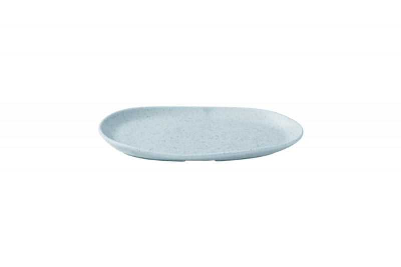 Assiette coupe plate organique duck egg porcelaine vitrifiée 26x15 cm Stonecast Natural Churchill
