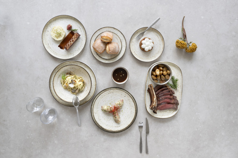 Assiette coupe rond beige porcelaine Ø 16 cm Lunéa Pro.mundi