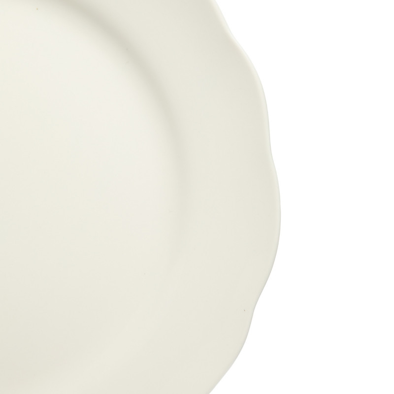 Assiette coupe plate rond blanc porcelaine Ø 26,8 cm Sérafine Pro.mundi