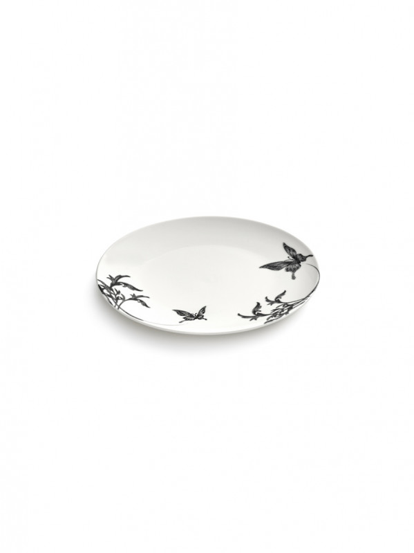 Assiette coupe rond BUTTERFLY BALLET porcelaine Ø 18 cm Unity Serax