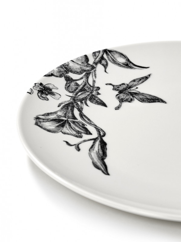 Assiette coupe plate rond MAGICAL BLOSSOM porcelaine Ø 21 cm Unity Serax