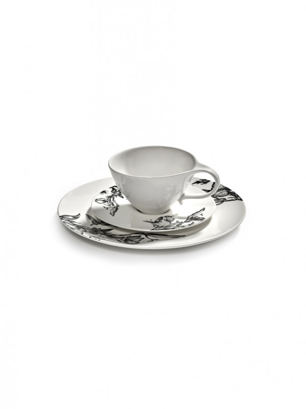 Assiette coupe plate rond MAGICAL BLOSSOM porcelaine Ø 21 cm Unity Serax