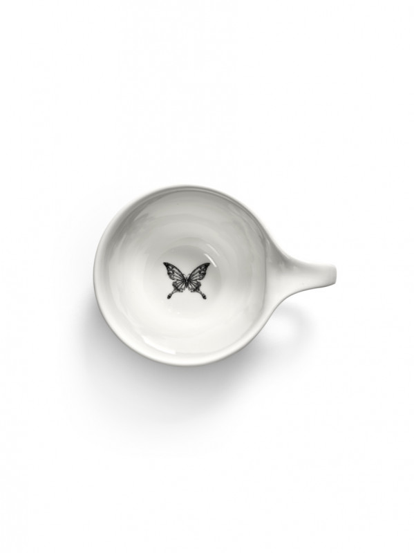 Tasse à cappuccino rond BUTTERFLY porcelaine Ø 11 cm Unity Serax