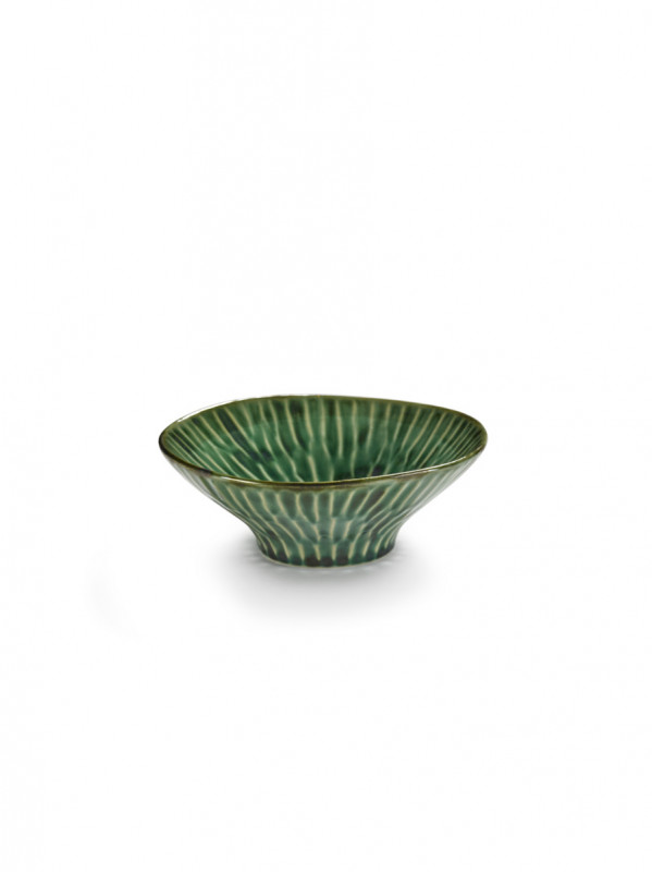 Bol rond vert grès émaillé 17 cm Ø 17 cm Verde Lanza Serax