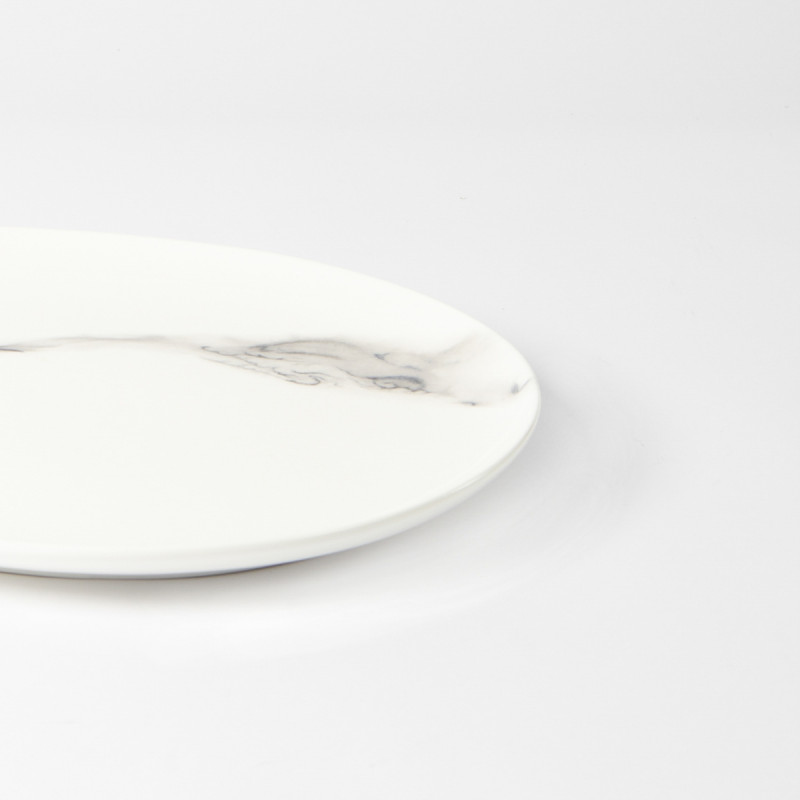 Assiette coupe plate blanc porcelaine Ø 32 cm Silk Accolade