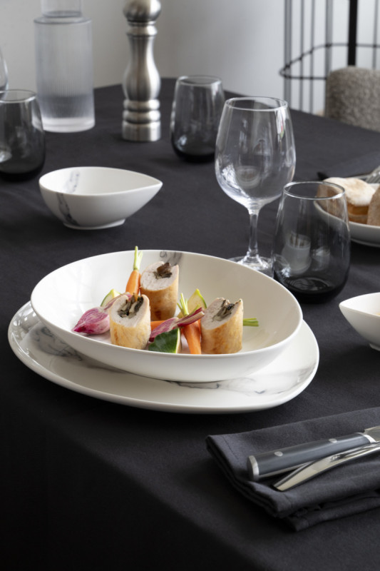 Assiette coupe plate blanc porcelaine Ø 28 cm Silk Accolade