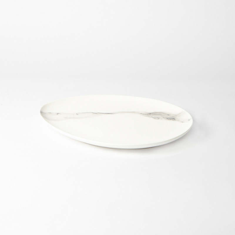 Assiette coupe plate blanc porcelaine Ø 23 cm Silk Accolade