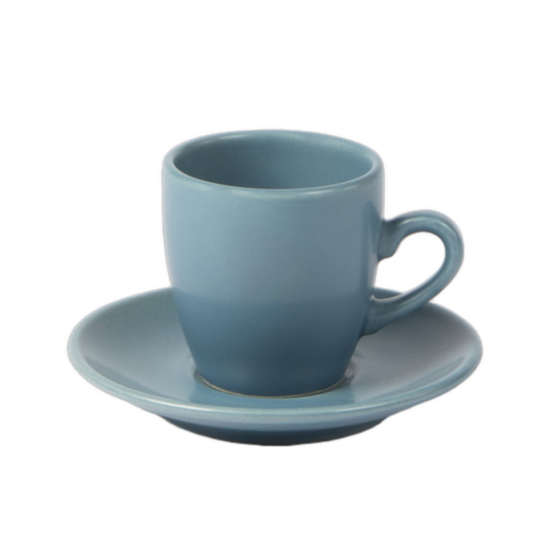 Tasse à café rond bleu Grès 11 cl Ø 6,4 cm Pulse Essentials Collection
