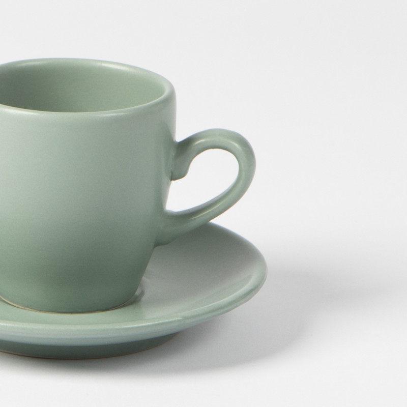 Tasse à café rond vert Grès 11 cl Ø 6,4 cm Pulse Essentials Collection