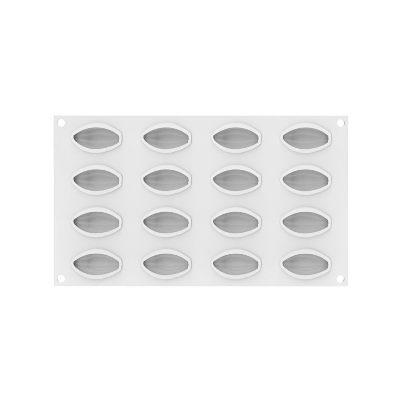 Plaque 16 cabosses cacao silicone GN 1/3 30x17,5x1,9 cm