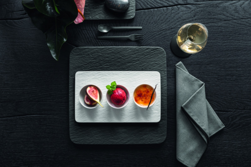Assiette plate Black porcelaine The Rock Villeroy & Boch