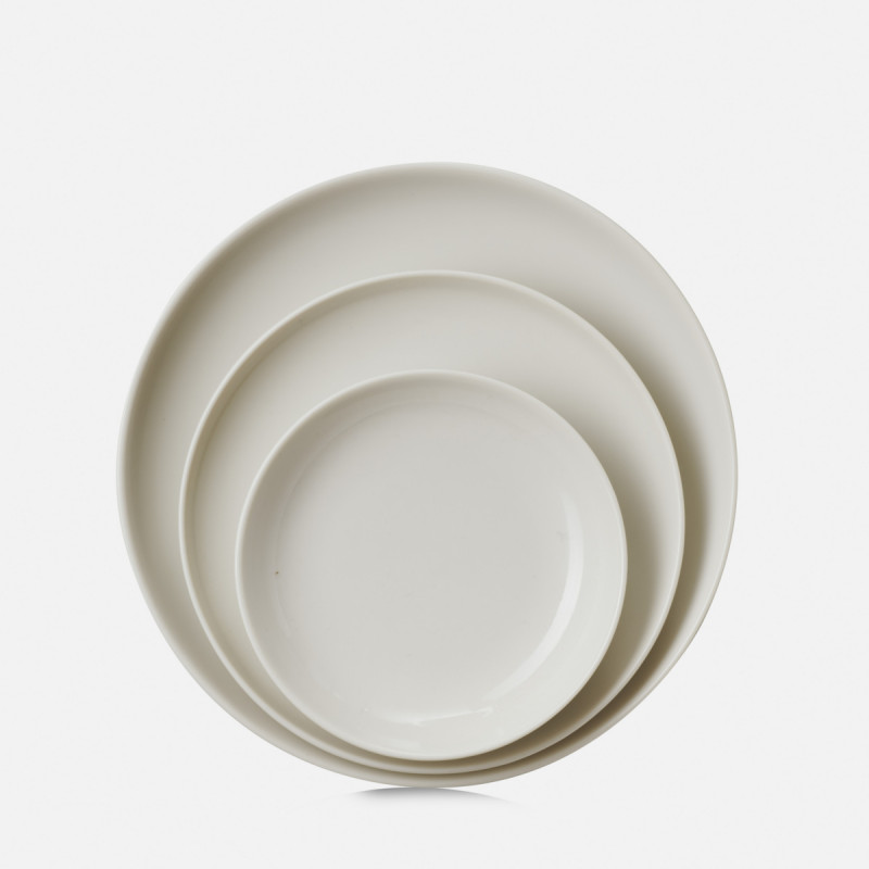 Coupelle rond Blanc albâtre porcelaine culinaire Madeleine Revol