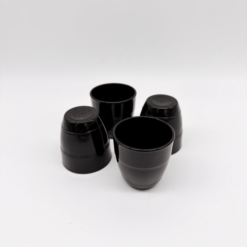 Gobelet rond noir verre trempé 9 cl Gigogne Duralex