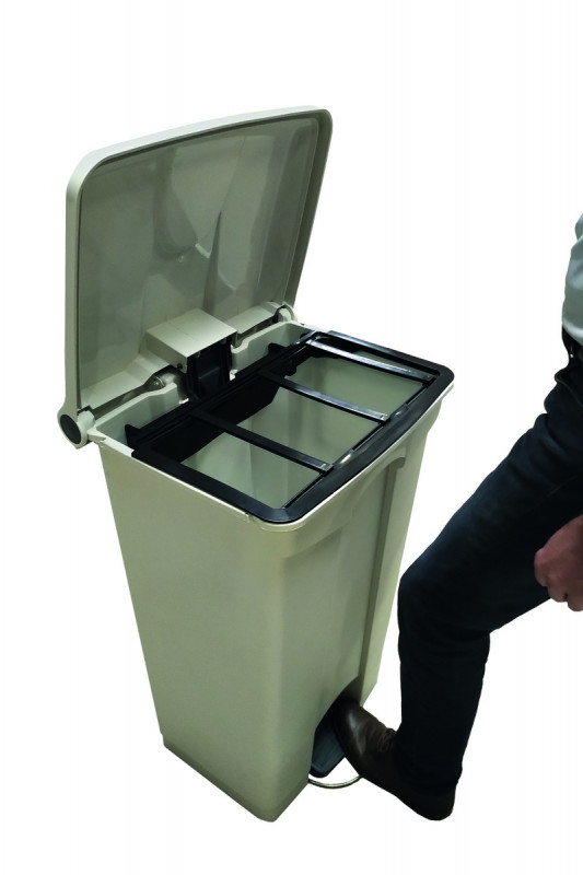 Porte-sac avec 3 clips amovibles pour collecteur 70 L et 90 L plastique noir Probbax