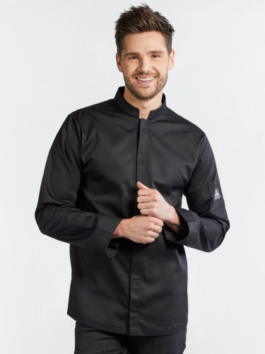 Veste de cuisine manches longues noir L Sabor Chaud Devant