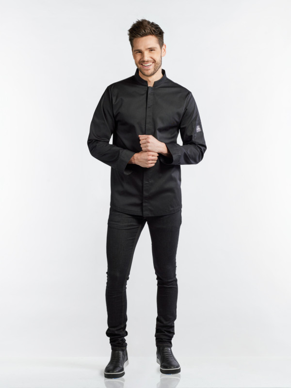 Veste de cuisine manches longues noir 5XL Sabor Chaud Devant