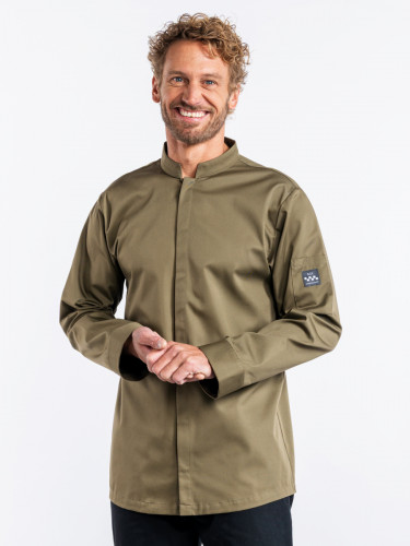 Veste de cuisine manches longues olive XXL Sabor Chaud Devant