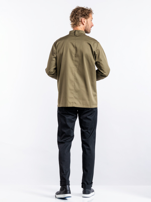 Veste de cuisine manches longues olive XXL Sabor Chaud Devant