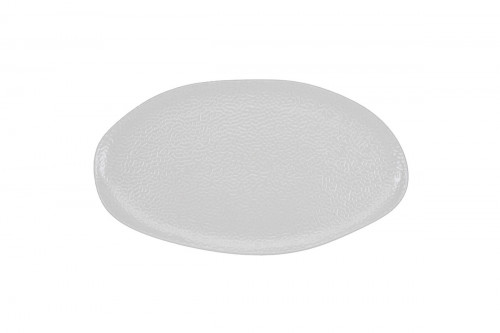 Assiette plate organique Speckle porcelaine vitrifiée Ø 32 cm Between Rak