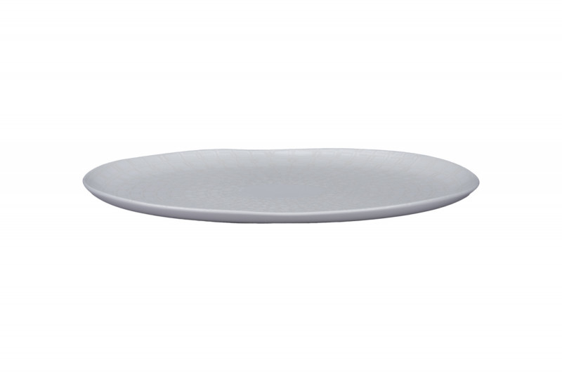 Assiette plate organique Nuance porcelaine vitrifiée Ø 34 cm Between Rak