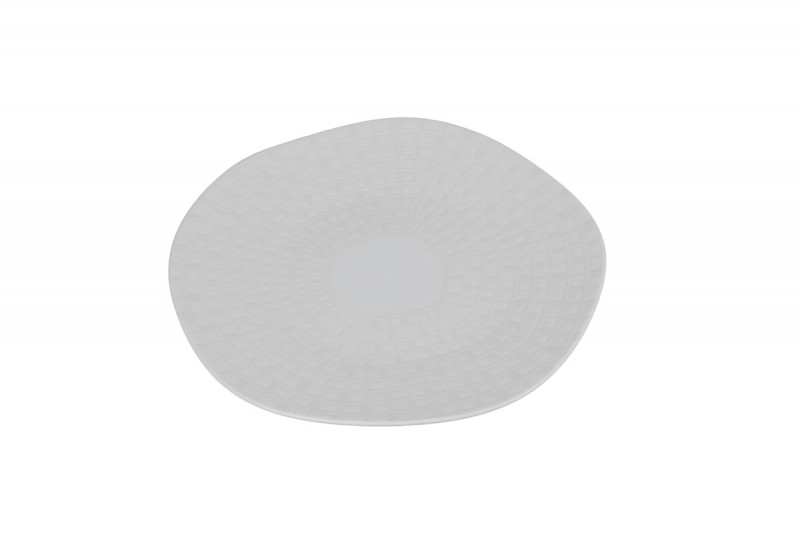 Assiette plate organique Nuance porcelaine vitrifiée Ø 23 cm Between Rak