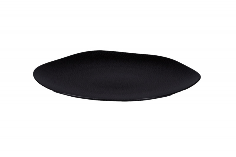 Assiette plate organique Speckle porcelaine vitrifiée Ø 30 cm Between Rak