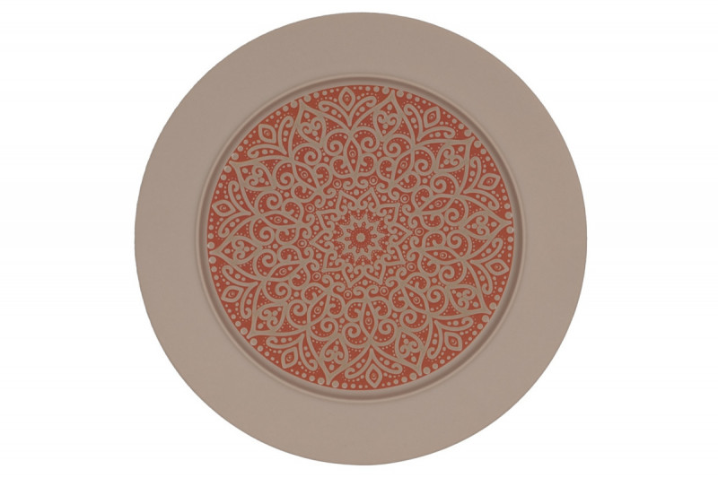 Assiette avec cloche rond Damask porcelaine vitrifiée Ø 26,7 cm Rihla Rak