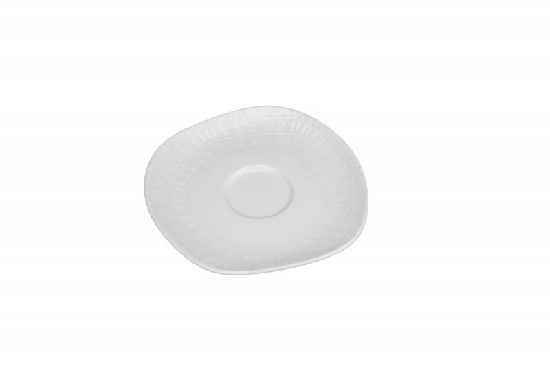 Sous tasse organique Nuance porcelaine vitrifiée Ø 14 cm Between Rak