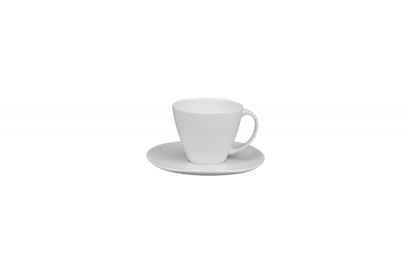 Sous tasse organique Nuance porcelaine vitrifiée Ø 14 cm Between Rak