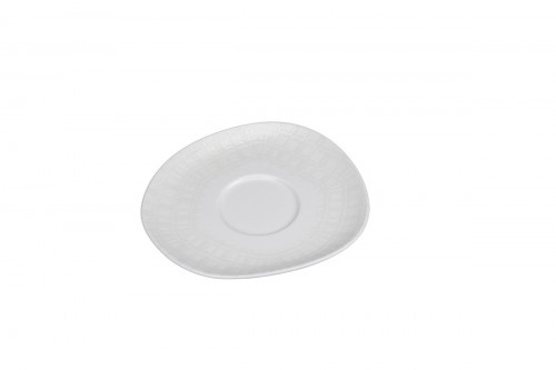 Sous tasse organique Speckle porcelaine vitrifiée Ø 15 cm Between Rak