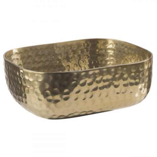 Corbeille martelée aluminium or 15,5x12x5,5 cm Craft Aps