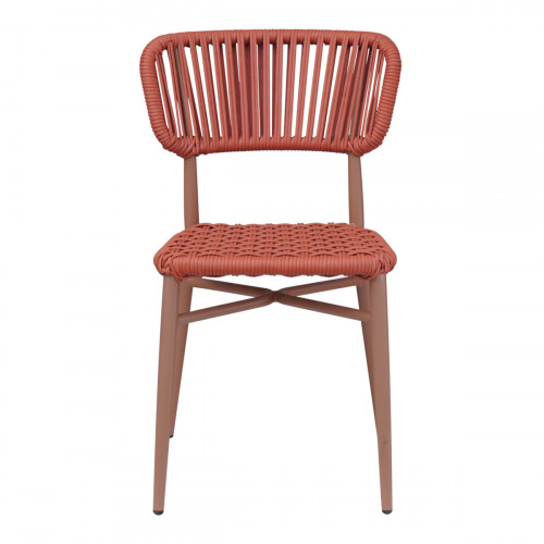 Chaise d'extérieur terracotta 77x47x55 cm Marbella Flexmob