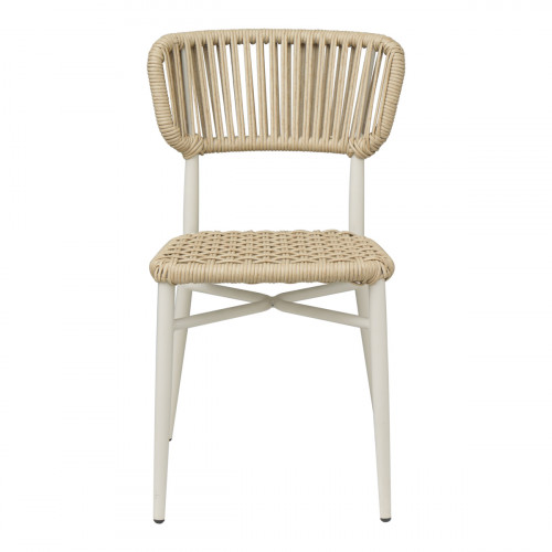 Chaise d'extérieur sable 77x47x55 cm Marbella Flexmob