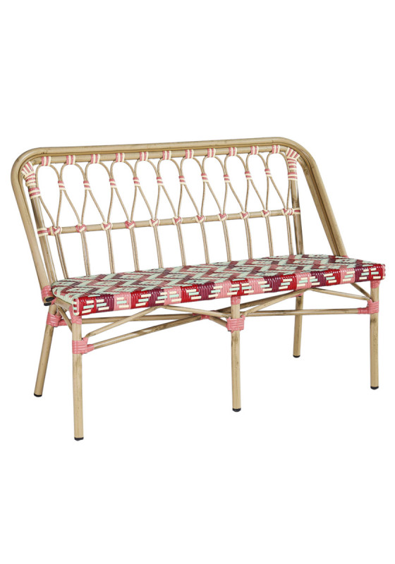 Banquette d'extérieur 84,5x118x57,5 cm Magenta Flexmob