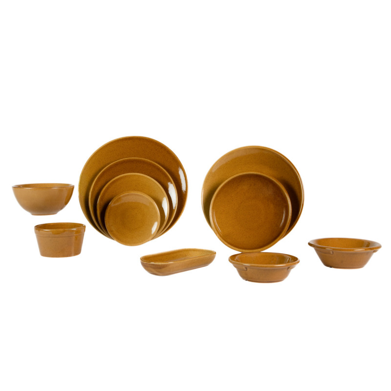 Assiette creuse caramel grès renforcé Ø 23 cm Twist Essentials Collection