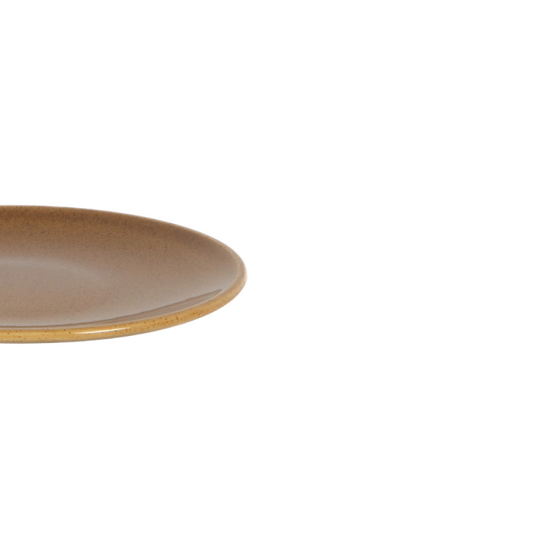 Assiette coupe plate caramel grès renforcé Ø 16 cm Twist Essentials Collection